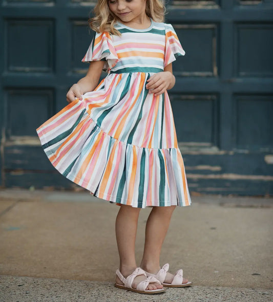 Springtime stripped dress