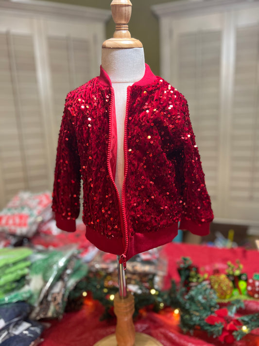 Velour sequin jacket