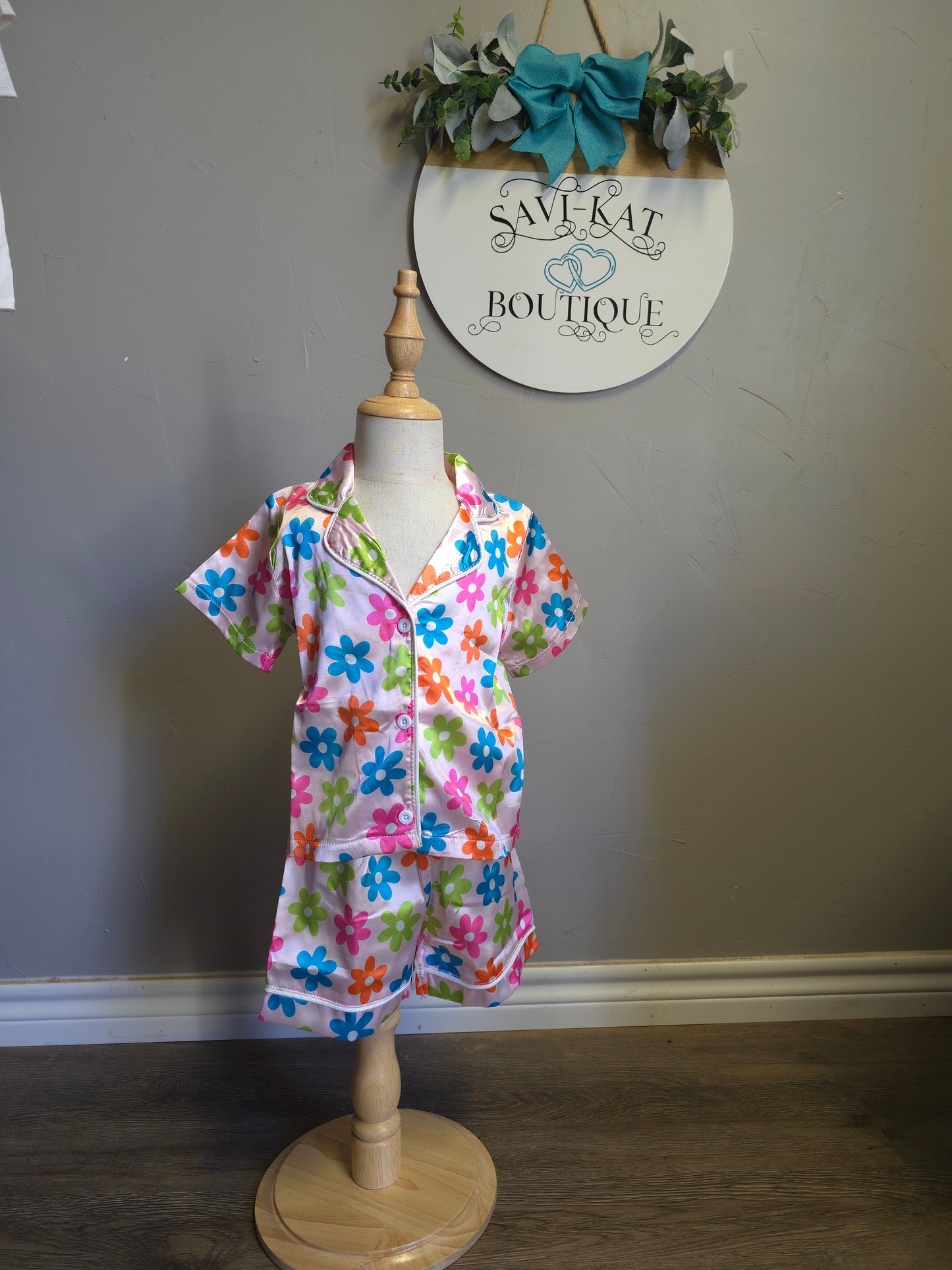 Flower Power silk PJs