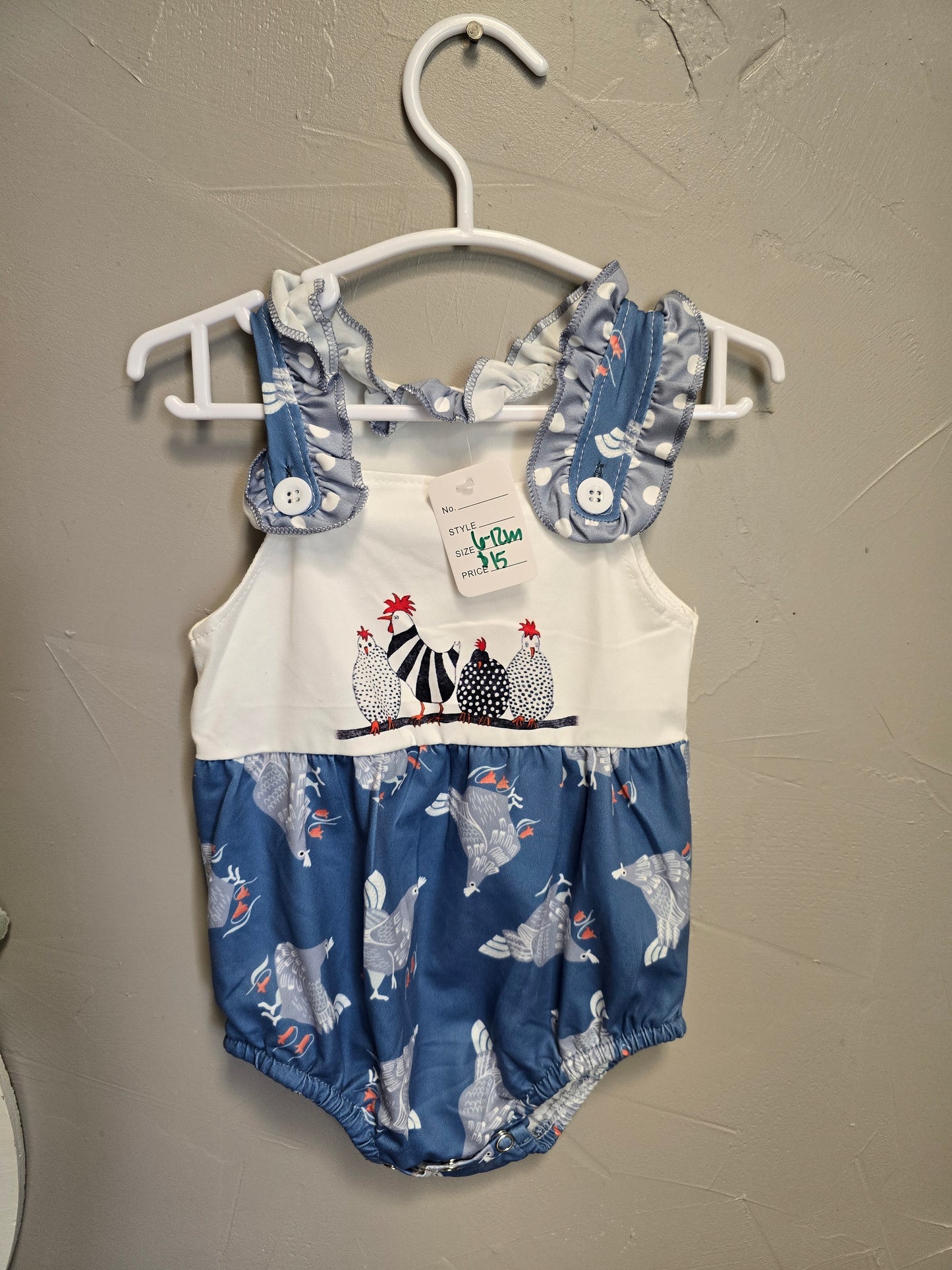 Blue hen romper